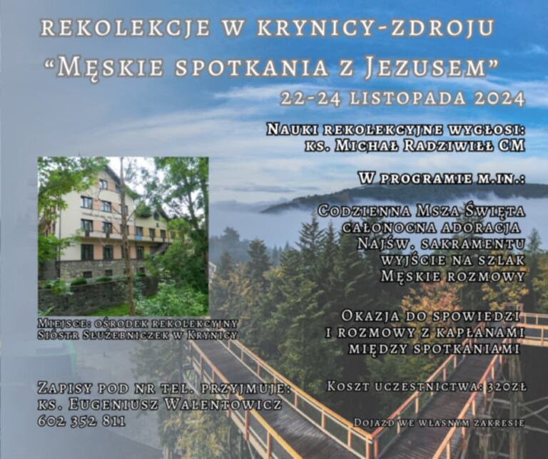 Read more about the article Rekolekcje dla mężczyzn w Krynicy-Zdroju