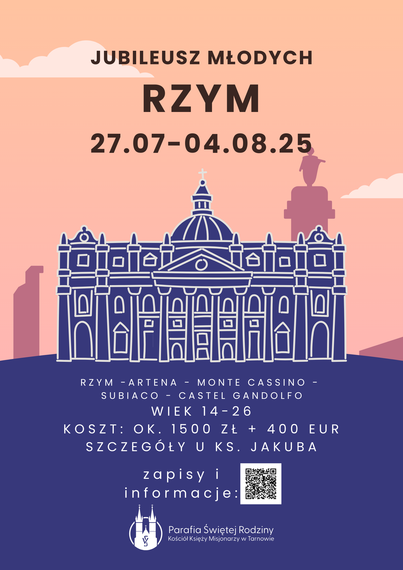 Read more about the article Wyjazd na Jubileusz Młodych do Rzymu