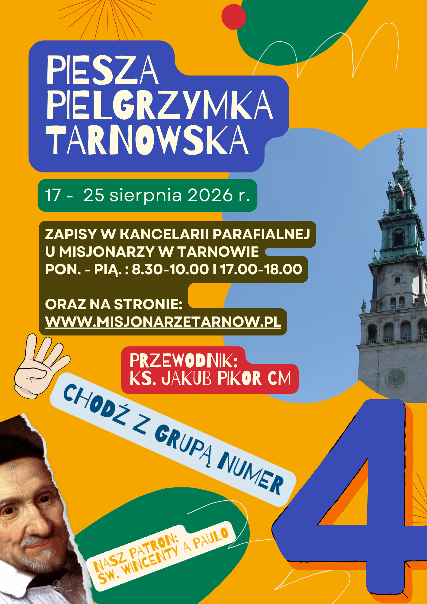 Read more about the article Grupa 4 – św. Wincenty a Paulo – Piesza Pielgrzymka Tarnowska